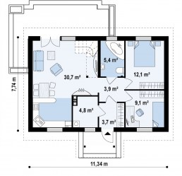 Проект каркасного дома Кастилия